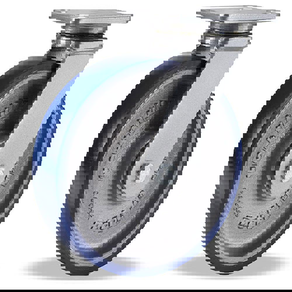 Swivel Top Plate Caster: Polyurethane, 8